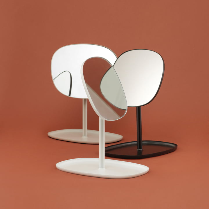 Normann Copenhagen - Flip Mirror, Groep in wit, zwart, zand