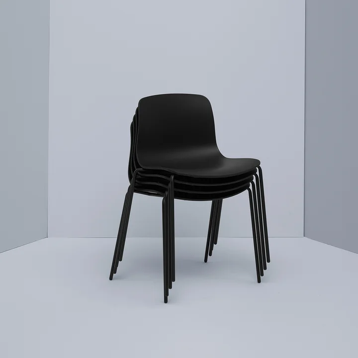 HAY - About A Chair AAC 16, aluminium zwart / zwart