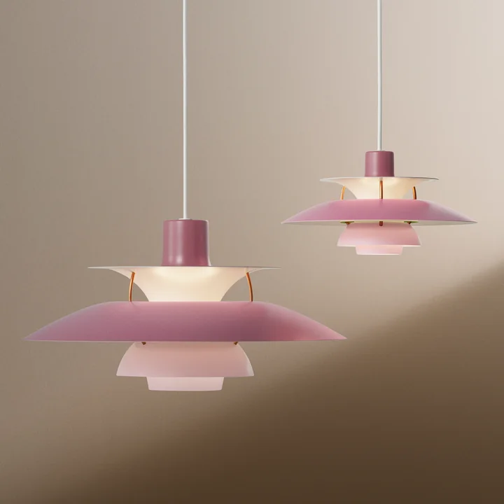 De Louis Poulsen - PH 5 hanglamp in rozentinten