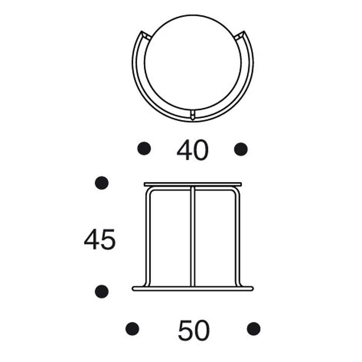 De Side Table 606 van Artek , Afmetingen