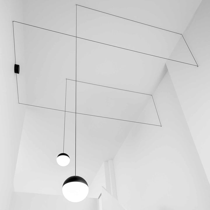 String Light Hanglamp bolkop van Flos in zwart