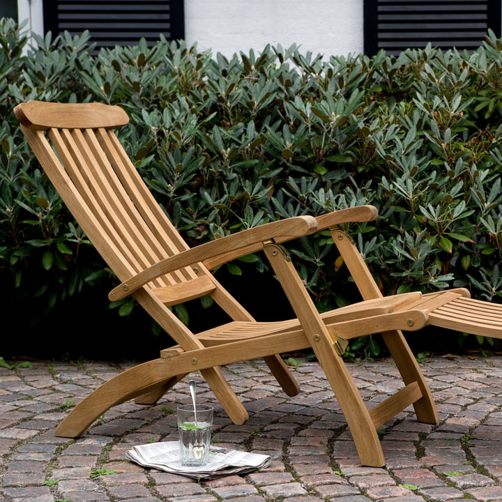 Skagerak - Steamer Ligstoel, teak, zonder bekleding