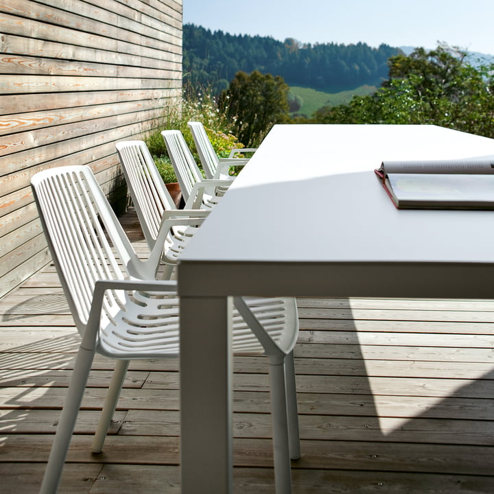 Aluminium stoel voor eettafel buiten