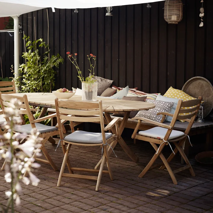 Selandia Vouwstoel met armleuningen van Skagerak in Teakhout