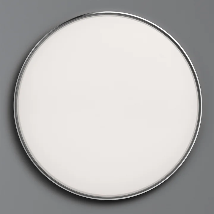 Flos - Clara Wand en Plafondlamp LED, wit met decoratieve chromen ring