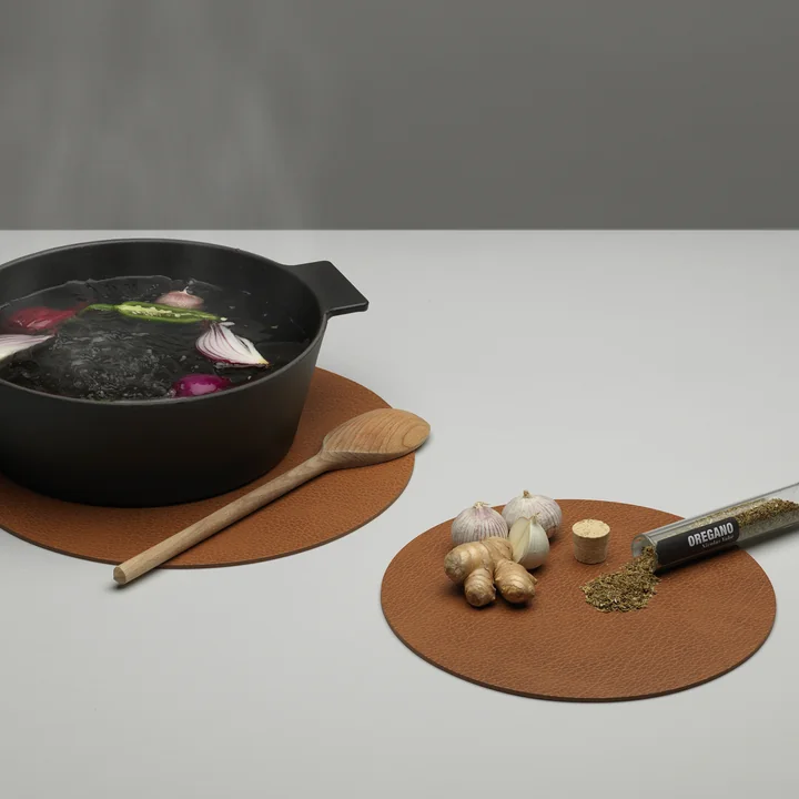 Gerecycleerde lederen pannenlappenhouder