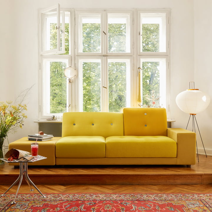 De Polder Sofa XL en de Akari 10A staande lamp van Vitra