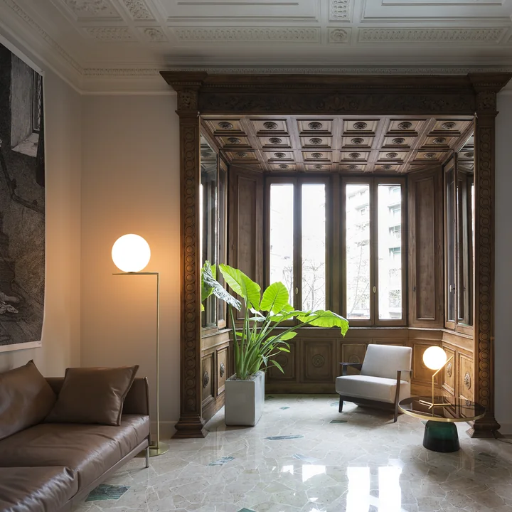 Flos IC vloerlamp van in messing