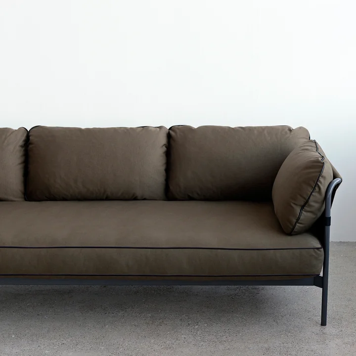 Can sofa, 3-zits, grijs / Canvas leger / Canvas leger / Canvas leger door HAY