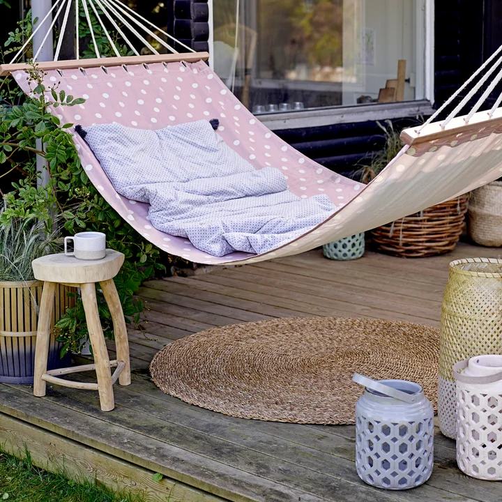 Natuurvezeltapijt Ø120 cm van Bloomingville gemaakt van zeegras.