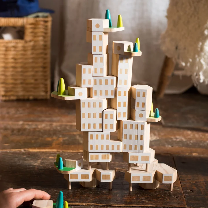 Areaware - Blokarchitectuur, houten architectuur speelgoed, Tuinstad