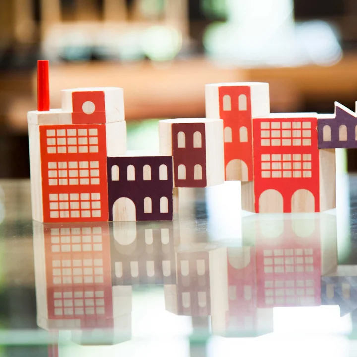 Areaware - Blokarchitectuur, houten architectuur speelgoed, Fabriek