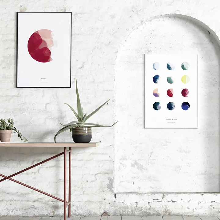 Papier Collectief - Maanfasen / Rode Maan