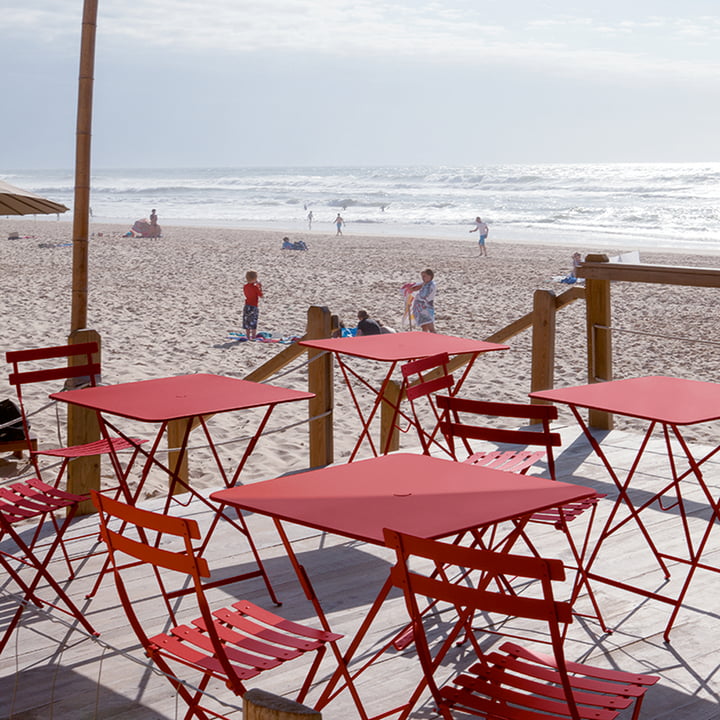 Bistro Klaptafels en stoelen in rood