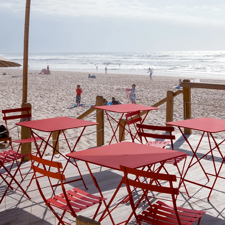 Bistro Klaptafels en -stoelen in rood