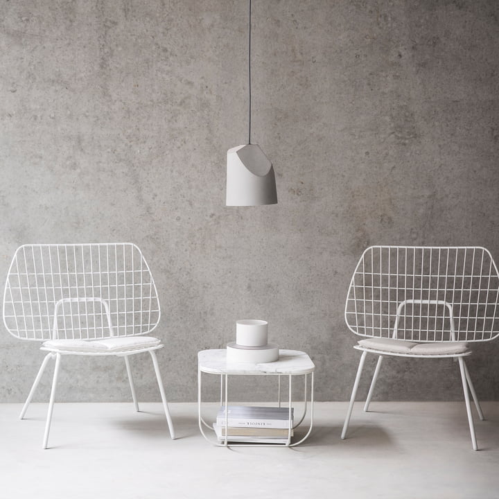 Cage Table en WM String Lounge Chair by Audo