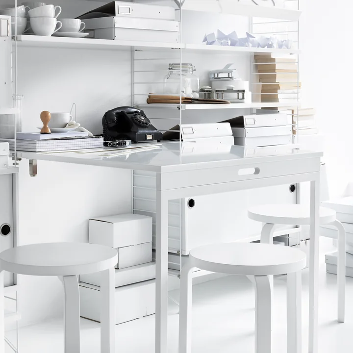 Klaptafel van String in wit