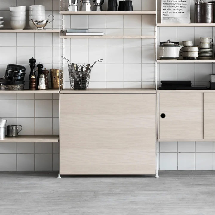 Klaptafel van String in essen / wit