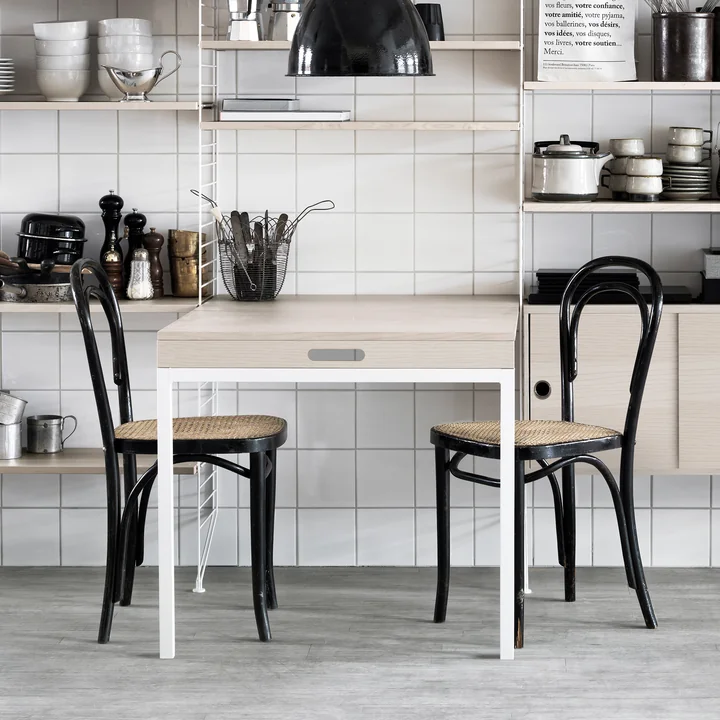 Klaptafel van String in essen / wit