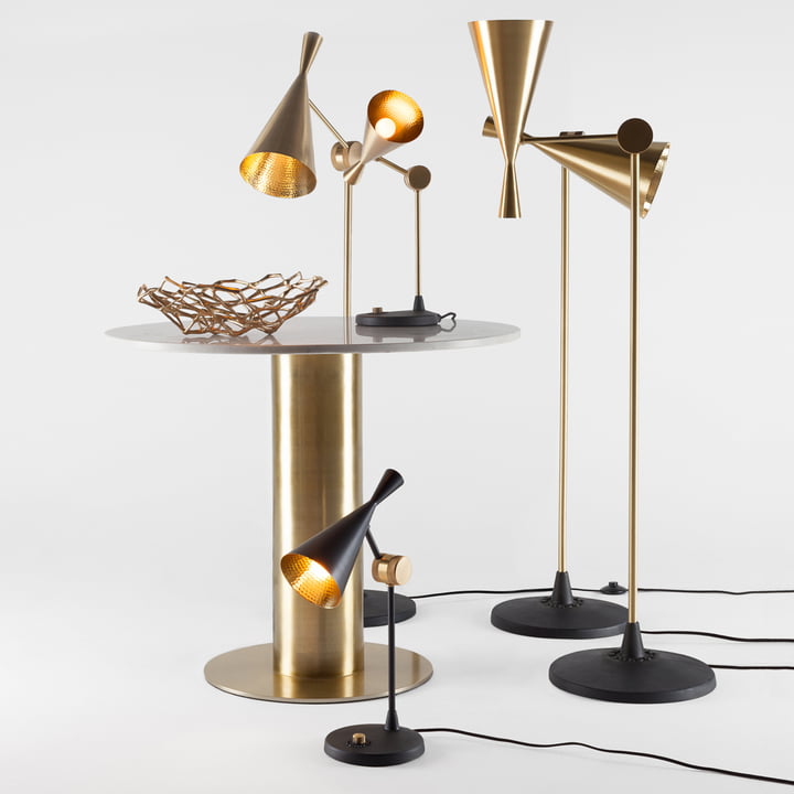 Klop de vloerlamp van Tom Dixon op.