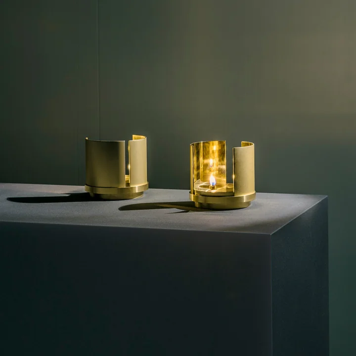 Olielamp Holoceen nr. 2 van Wästberg in messing