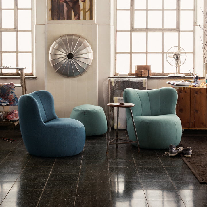 173 Fauteuil van Freistil in Blauw en Pastel Turquoise