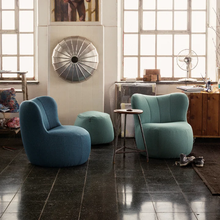 173 Fauteuil van Freistil in Blauw en Pastel Turquoise