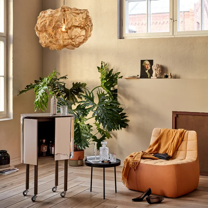 Luidruchtige Bar Trolley, Yam Chair en Heat Hanglamp van Northern