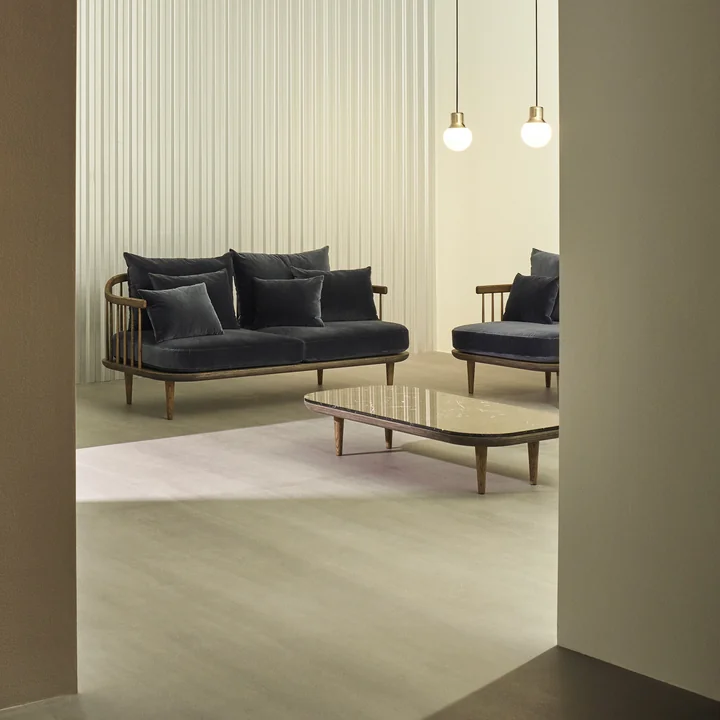 De &traditie - FLY 2-zitsbank SC2, Gerookte Eikenhouten basis / Harald 2 182