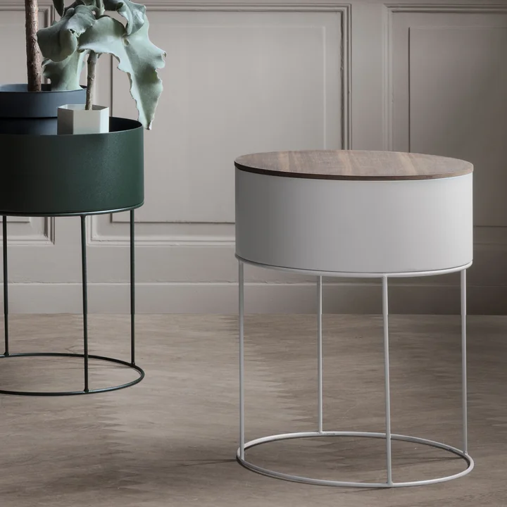 Plant Box Rond met Draadmand Top Small by Ferm Living