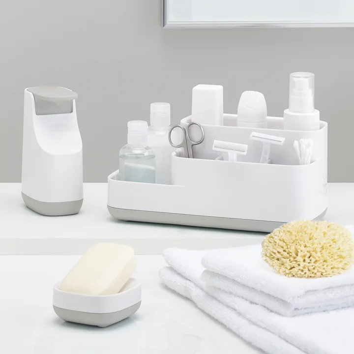 Slim Zeepdispenser, Slim Zeepbakje en Easy Store Badkamer Caddy van Joseph Joseph Joseph