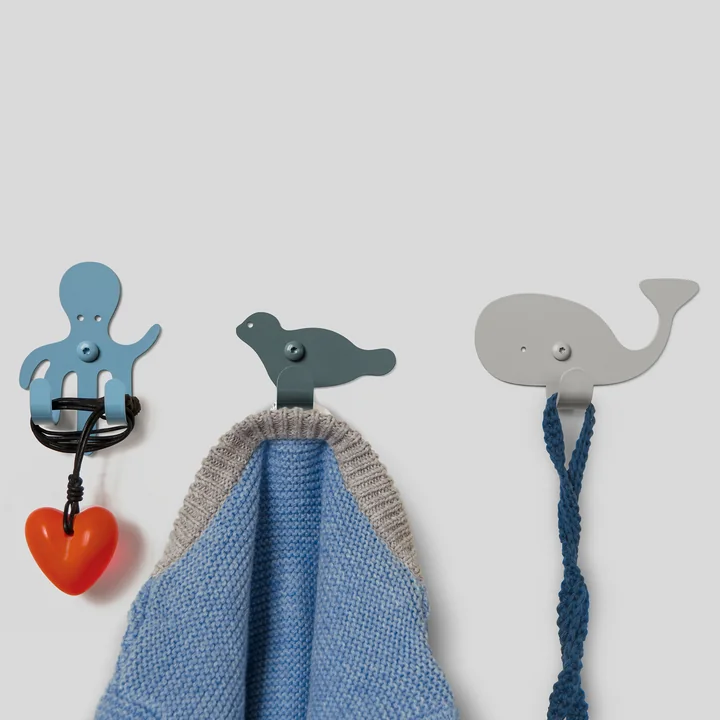 De vonbox - Wall Hooks Zoo, ocean (set van 3)