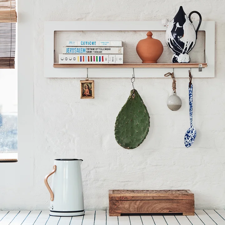 Ambivalenz - Fläpps Leunende plank, 80 x 27 cm, 1 plank, wit