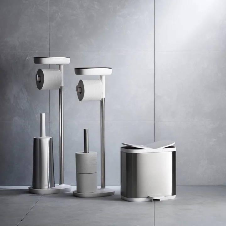Joseph Joseph Joseph Joseph - Split Steel 6 Recycling Bin en EasyStore Plus Toiletpapierhouder met Flex Steel Toiletborstel