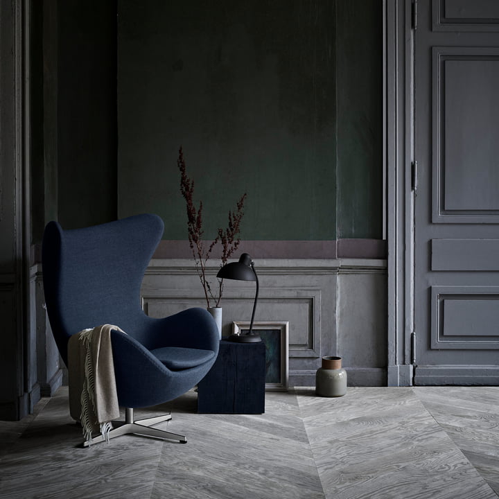 Egg Chair van Fritz Hansen in blauw (FH 6001)