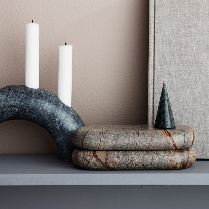 Marmeren decoratieve bomen en Bendum Box van ferm Living