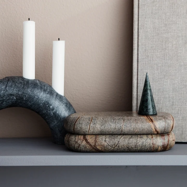 Marmeren decoratieve bomen en Bendum Box van Ferm Living