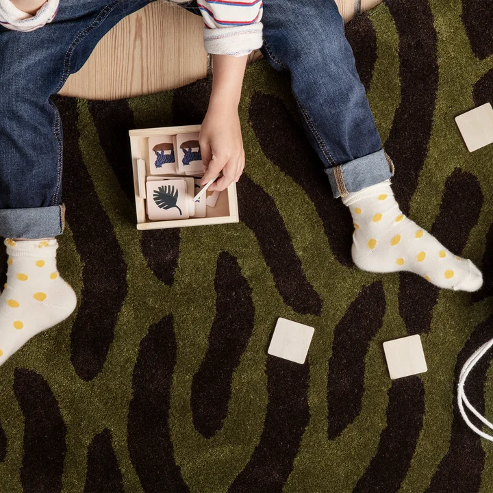 Safari geheugenspel en Safari Tapijt door Ferm Living