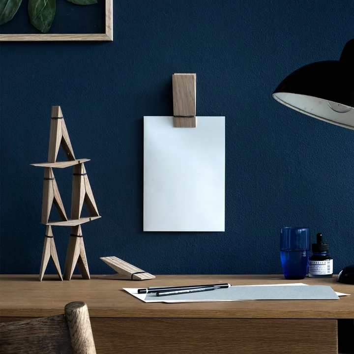 Pinch Decoratieve clip van Moebe in eik