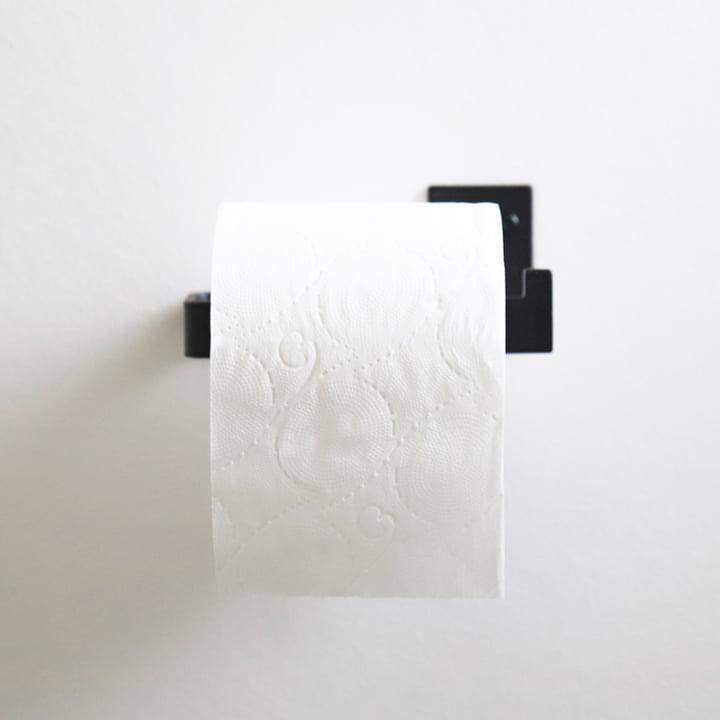 Toiletpapierhouder van Nichba Design in zwart