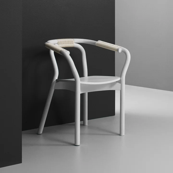 Knoopstoel van Normann Copenhagen in wit/wit