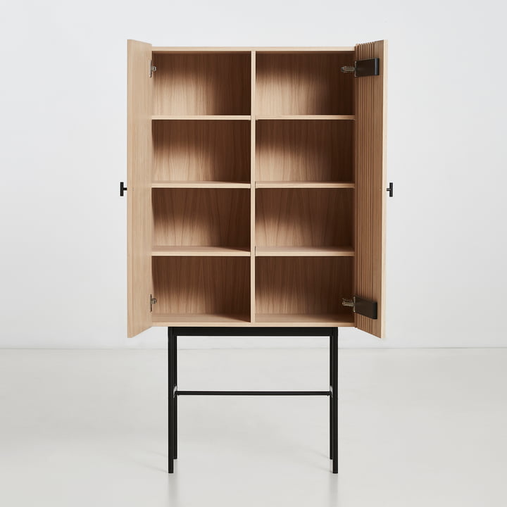 Array Highboard 80 cm in eik van Woud met acht vakken