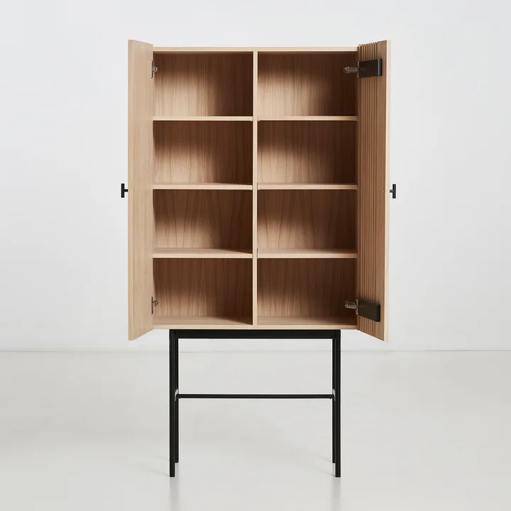 Array Highboard 80 cm in eik van Woud met acht vakken
