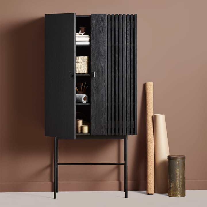 Array Highboard 80 cm in zwart van Woud