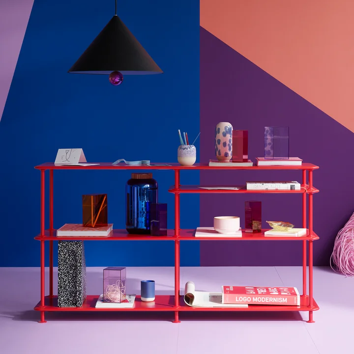 Gratis plankensysteem met klembord 220100 van Montana in porseleinrood