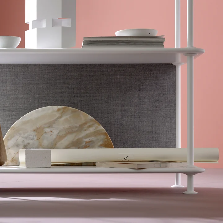 Gratis rekmodule met textiele panelen van Montana in nieuw wit