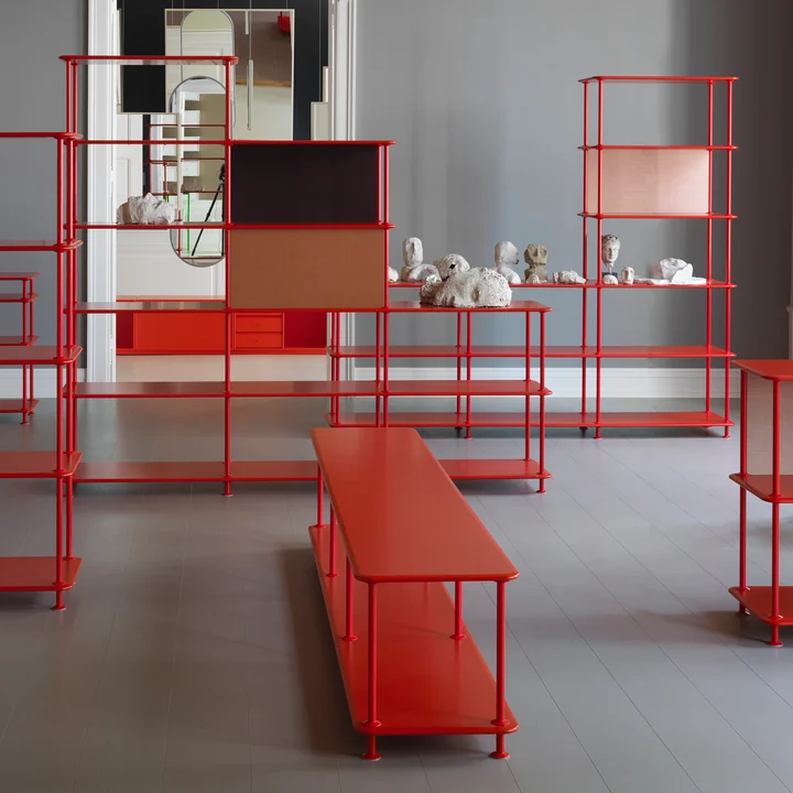 Gratis rekmodules van Montana in porseleinrood