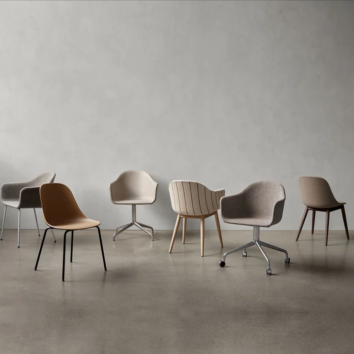 Harbour Dining Chairs van Audo met verschillende onderstellen