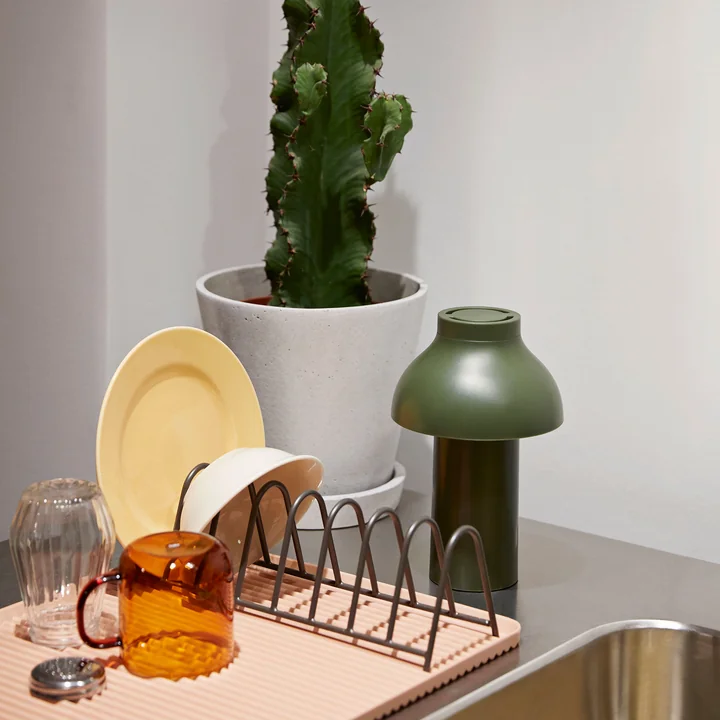 PC Portable LED HAY Licht uit in olijfkleur (RAL 6003)