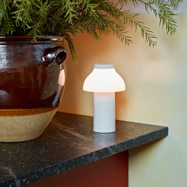 PC Portable LED HAY Licht uit crème wit (RAL 9010)